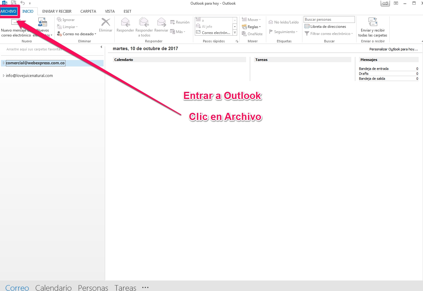 Como configurar un correo corporativo en Outlook POP3